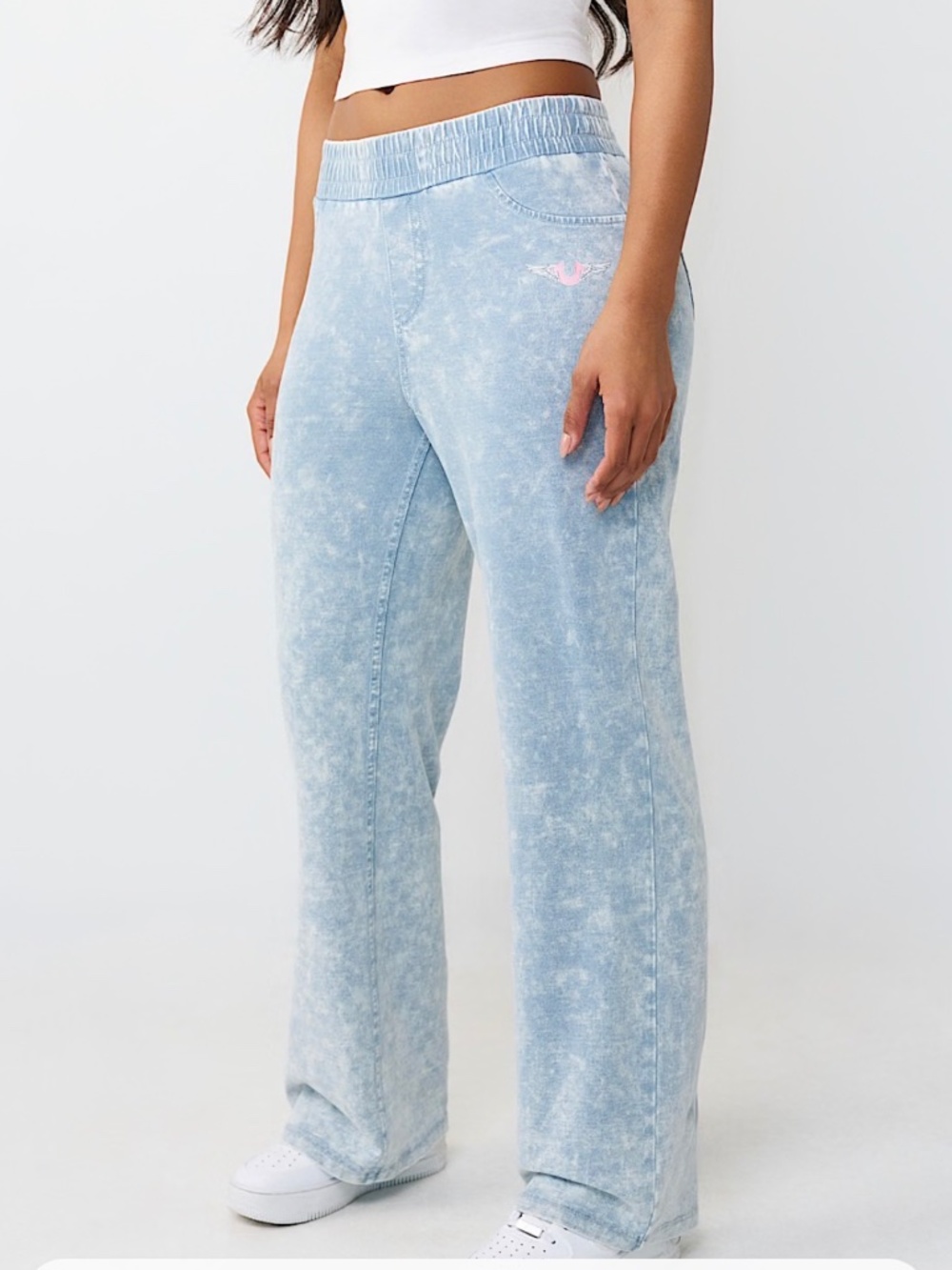True Religion Faux denim sweatpants
